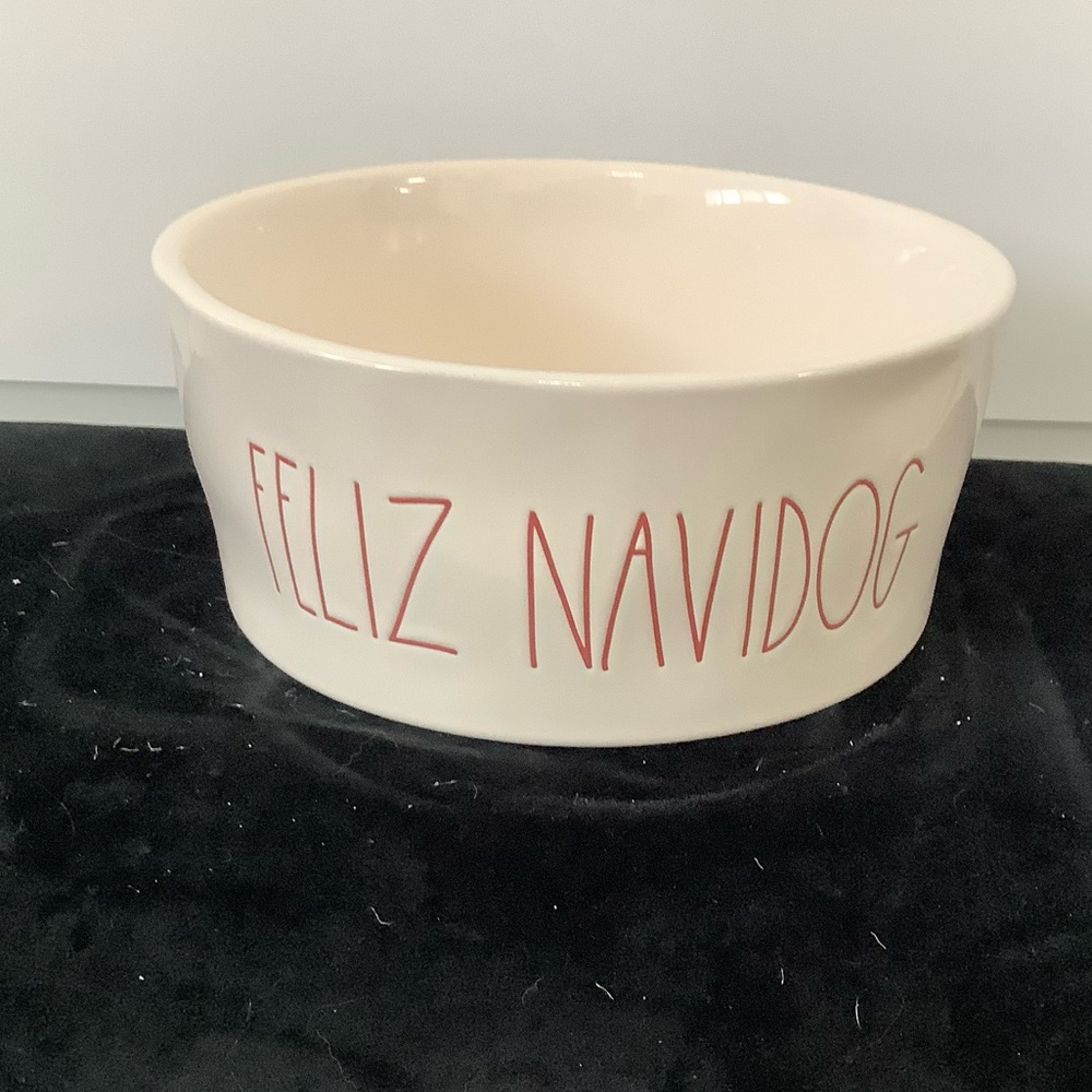 Rae Dunn Pet Bowl FELIZ NAVIDOG